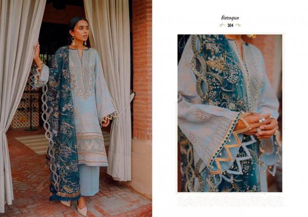 Shraddha Baroque Dupatta Work Designer Cotton Pakistani Salwar Collection 